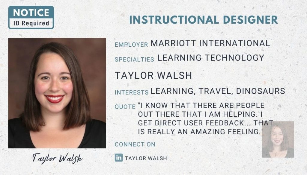 Instructional Designer Mock License for Taylor Walsh